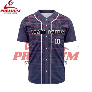 Maillot de baseball personnalisé de haute qualité avec sublimation, manches courtes, grande taille, service OEM - Product Image 5