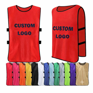 RED Custom Mesh Soccer <b>Training</b> <b>Bib</b> Vest Breathable Football Practice <b>bib</b> Scrimmage Sports <b>Training</b> Jersey apparel wholesale - Product Image 1