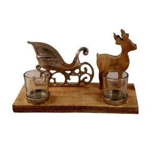 Haute vente en aluminium ange argent finition dans une base de bague en bois cadeaux de décoration de noël uniques sur mesure - Product Image 5