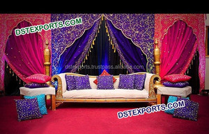 Indian Mehandi Stage With Gujrati <b>Swing</b> <b>Set</b> Colourful Backdrop Stage With Sankheda <b>Swing</b> Mehandi Stage Manufacturer - Product Image 3