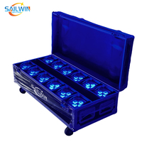 Projecteur LED PAR Sailwin 12 lumières rechargeable sur batterie avec étui de transport pour discothèque, DJ, club, événement, fête