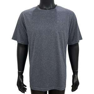 เสื้อยืดคอกลมผู้ชายทรงปกติ ผ้าโพลีเอสเตอร์ 100% สีเทาเฮเธอร์ เสื้อยืดลำลองพื้นฐาน น้ำหนักเบา ใส่ได้ทุกวัน ขายส่ง OEM - Product Image 6