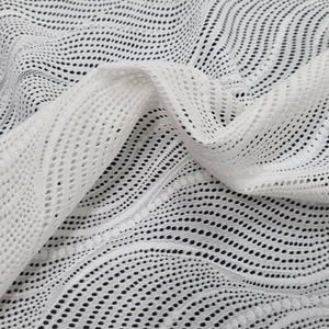 Tissu en dentelle extensible à motif vague abstrait, couleur personnalisée, Nylon Spandex, 150 cm, découpe libre, tricot chaîne léger, pour robes de mariée et lingerie - Product Image 6