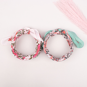 Foulard carré en coton à motifs floraux ethniques, respirant, doux pour la peau, multi-usage, printemps-été, mouchoir, bracelet, attache-cheveux - Product Image 2