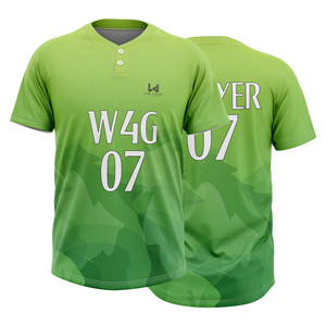 เสื้อเบสบอลซอฟต์บอลแบบสั่งทำพิเศษระดับพรีเมียม 2 กระดุม ผ้าโพลีเอสเตอร์ระบายอากาศได้ดี ชุดทีม OEM ODM โรงงาน - Product Image 1