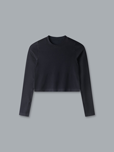 เสื้อยืดแขนยาวลำลองผู้หญิง คอกลม ผ้าฝ้ายยืด แฟชั่นเรียบง่าย - Product Image 3
