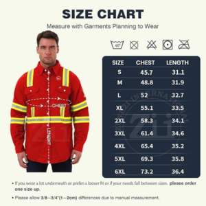 Camisa de Trabajo de Alta Visibilidad con Reflectores, NFPA 2112, para Soldadura, Resistente al Fuego, Impermeable, Manga Larga - Product Image 6