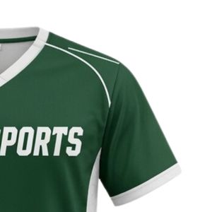 Jersey de Lacrosse Unisex Verde y Blanco, Ropa Deportiva de Poliéster con Ajuste Atlético para Prácticas y Juegos en Equipo - Product Image 4