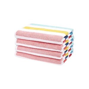 Serviettes de Spa de Luxe en Coton Bio 100% Personnalisées, Serviettes de Bain, de Mains et de Visage en Tissu Éponge Tricoté Color Block, Serviettes Absorbantes Jetables - Product Image 1