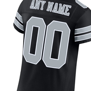 Camiseta de Fútbol Personalizada para Hombre, Negra y Plateada, Nueva, Informal, de Negocios, Precio Bajo, Alta Calidad - Product Image 1