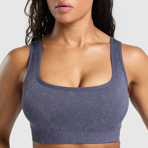 Soutien-gorge de sport grande taille pour femme, sexy, pour yoga, gym, course à pied, en Spandex/Nylon extensible, effet délavé, taille moyenne - Vente chaude, haute qualité - Product Image 5