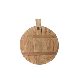 Plateau à pizza en bois, adapté aux aliments, plateau à fromage rond, utilisation polyvalente, accessoires de cuisine, planche à découper en bois, petite taille - Product Image 1
