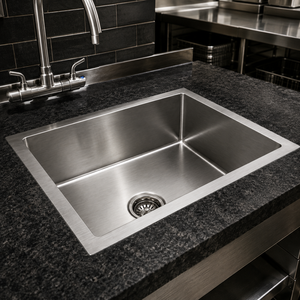 Fregadero de Cocina de Acero Inoxidable 304, de un Solo Tazón, Rectangular, Acabado Cepillado, para Múltiples Usos - Product Image 3