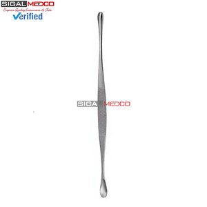 Cuchara pequeña de acero inoxidable de 9.5 pulgadas con doble extremo, instrumento quirúrgico reutilizable de grado médico, cureta de precisión - Product Image 3