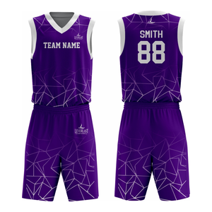 Uniforme de Baloncesto Personalizado Unisex, Sublimado, 100% Poliéster, Antibacterial, Sin Mangas, con Logotipo Frontal del Equipo - Product Image 1