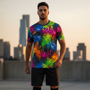 Tenue de football sublimée tendance, design moderne, ensemble maillot de foot, séchage rapide, vêtements de sport performants pour équipe de football - Product Image 2