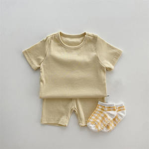 Ensemble de vêtements pour bébé de haute qualité en gros, toutes saisons, 100% coton, sweat-shirt à manches longues, pantalon, tenue BD - Product Image 1