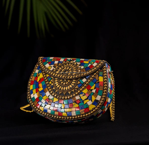 Exclusive Ladies Metal Mosaic Clutch Bags Handcrafted Women Mosaic Clutch bag FOR WOMEN BY LUXURY CRAFTS - Product Image 3