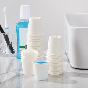 Confezione da 600 Bicchieri di Carta Bianchi Monouso da 3 oz, Piccoli Bicchieri per Bagno per Collutorio/Bevande Fredde, Bicchieri per Bevande Calde/Fredde - Product Image 2