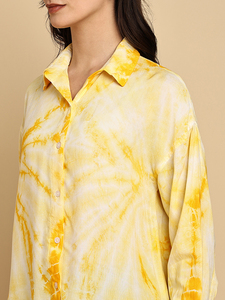 Camisa Ligera de Mezcla de Algodón para Mujer, Ropa de Verano, Blusa Amarilla con Estampado al Mejor Precio por Exportador - Product Image 5
