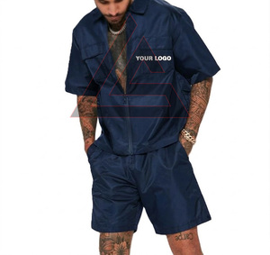 Nouvel Arrivage 2026 – Ensemble de Jogging d'Été Vintage Personnalisable pour Homme, 2 Pièces en Nylon et Polyester - Product Image 3