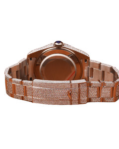 Top Round Diamond Watch in White Gold for Professional Wear Full Diamond Quartz Watches from Indian Supplier - Product Image 4