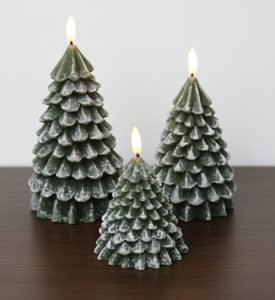 Juego de Portavelas Decorativos con Efecto de Nieve para Árbol de Navidad, para el Hogar y Decoración Festiva - Product Image 1