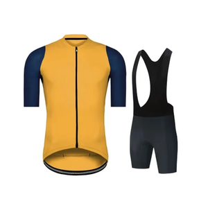 Ensemble de vêtements de cyclisme multi-panneaux avec fermeture éclair intégrale, vestes de compression et ensembles de shorts à bretelles, maillots de cyclisme respirants à séchage rapide, ensemble uniforme - Product Image 2