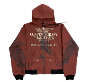 Sweat à capuche réversible imprimé DTF Streetwear, en molleton de coton épais haute densité, personnalisé, mode urbaine pour enfants, printemps - Product Image 1