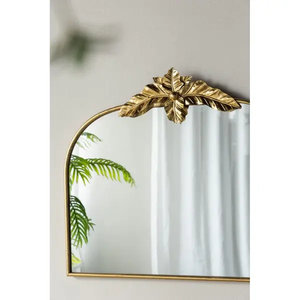 Latest <b>Victorian</b> Leaf's <b>Mirror</b> Fancy European Indian Luxury Gold Wall Decorative Metal Frame Arch <b>Mirror</b> - Product Image 4