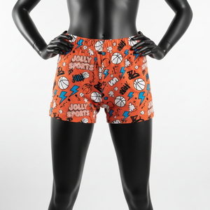 Shorts de mujer de algodón y poliéster elástico premium, color naranja, tela suave y transpirable, con logo personalizado. - Product Image 1