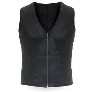 Chaleco de Punto de Cuero Genuino para Mujer, Transpirable, Cortavientos, Cálido para Invierno, con Cremallera, Prenda Exterior Informal y Ecológica, Precio Razonable - Product Image 2