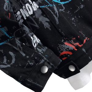 Wholesale Custom Men's <b>Denim</b> Jacket Heavy Cotton Washed Jean <b>Coat</b> Casual Streetwear OEM Factory Bulk Production - Product Image 3
