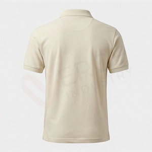 Chemise décontractée pour homme en piqué 100 % polyester bleu marine à manches courtes, respirante, infroissable, coupe classique, design tricoté uni - Product Image 2