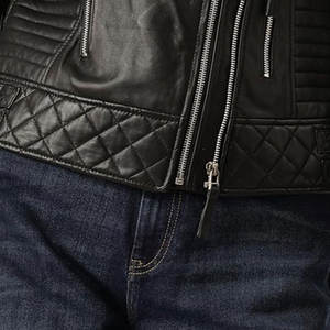 Veste en cuir vintage personnalisée pour hommes veste d'hiver délavée à la mode en PU marron véritable avec fermeture à glissière - Product Image 3