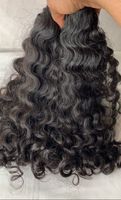 Extensions de cheveux humains bouclés naturels, ondulations profondes, noirs, Remy, cheveux indiens, double trame, tissage à la machine, à clipser
