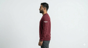 Sweat-shirt unisexe en molleton de coton vierge en gros, personnalisable avec logo imprimé, basique, en mélange de coton uni, col rond, pour hommes - Product Image 3