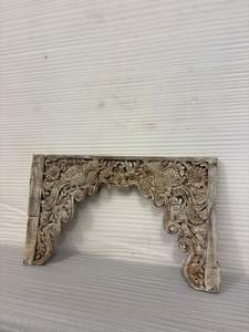 Panneau d'arche en bois sculpté à la main antique |   Porte indienne vintage, style moghol, décoration murale, cadre architectural pour la décoration de la maison - Product Image 3