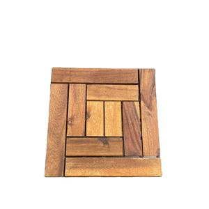 Baldosas de Madera de Acacia Impermeables con Sistema de Encaje para Uso en Interiores y Exteriores - Product Image 5