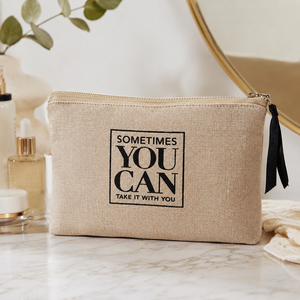Custom Natural JUCO Jute Cotton Cosmetic Makeup Pouch Bag Foam Lined Zipper Ribbon <b>Puller</b> 20x12 cm Wholesale OEM Private Label - Product Image 5