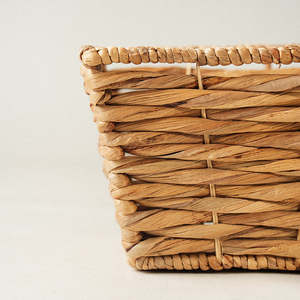Multifunctional Bohemian Rustic Straw Water Hyacinth Storage <b>Basket</b> With Handle Wicker High Quality <b>Laundry</b> <b>Basket</b> For Bathroom - Product Image 3
