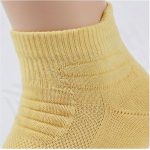 Yellow Crew <b>Socks</b> Solid Color Breathable Knitted Cotton <b>Socks</b> For Daily Wear Summer Casual Style Adult Size - Product Image 4