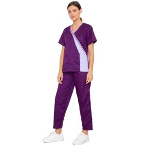 Tenue d'assistante dentaire ergonomique avec fente latérale pour une mobilité optimisée, uniforme clinique pour femmes, tenue d'hôpital - Product Image 2