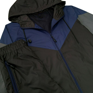 High Quality ODM OEM Customized Men Nylon Tracksuit <b>Zip</b> Up Sport Jogger Set Windbreaker Cargo Jacket Two Piece Sportswear - Product Image 2