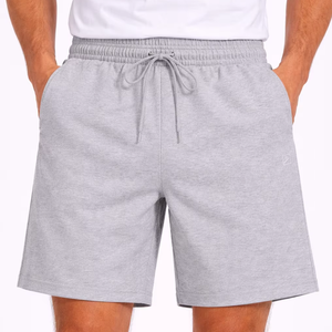 Pantalones Cortos de Algodón para Hombre, Color Gris, Suaves, Transpirables, Cintura Elástica con Cordón, Ajuste Casual y Cómodo, Sensación Suave, Bolsillos Laterales - Product Image 1