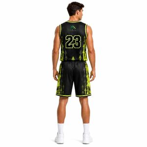 Conjunto de Uniforme de Baloncesto Personalizado para Hombre con Diseño de Flecha Ascendente, Jersey de Malla Sublimado, Pantalones Cortos, Ropa Deportiva de Equipo, Kit de Equipamiento para Juego, Venta OEM Profesional - Product Image 4