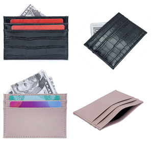 Slim PU Leather Card <b>Holder</b> 10x7.5cm Thin <b>Wallet</b> for Credit Cards Travel Case Minimalist Design - Product Image 3