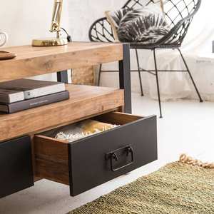 Meuble TV en bois d'acacia Vandana Cresta Aston 112 cm - Product Image 3