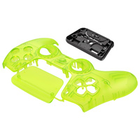 Coque avant verte transparente EXtremeRate pour contrôleur PS5-Boîtier de remplacement personnalisé pour BDM-010/020/030/040/050