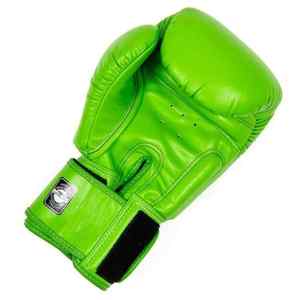 Twins Muay Thai Parrot Green Boxing <b>Gloves</b> Custom Real Cowhide Leather Pro Fight Sparring Training <b>Gloves</b> Adjustable Hook Loop - Product Image 3